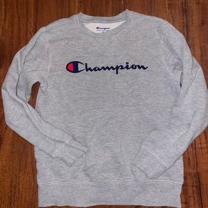 Girls youth medium gray champion sweatshirt
